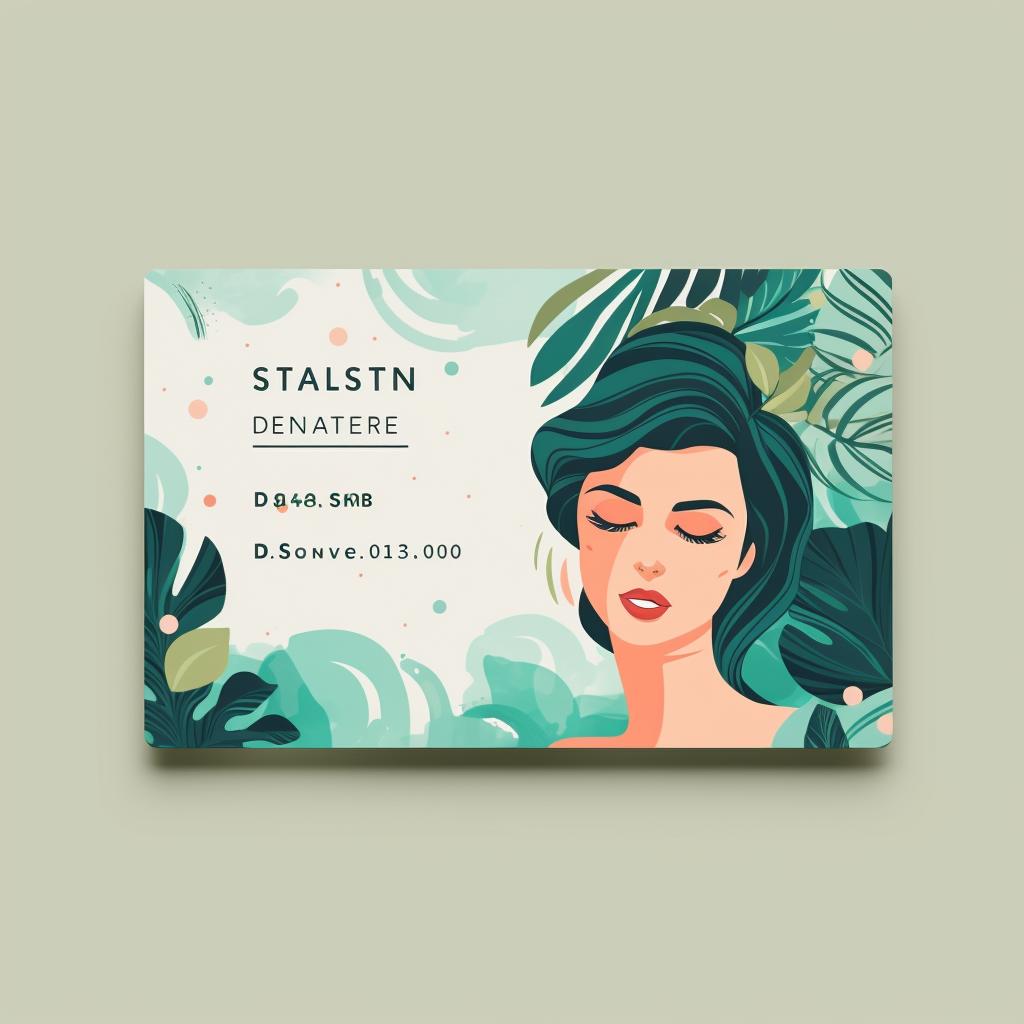 A finalized spa name on a business card