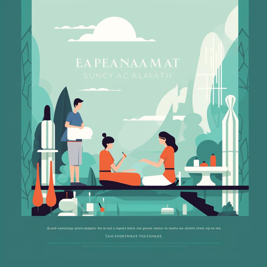 A promotional poster advertising new spa treatments