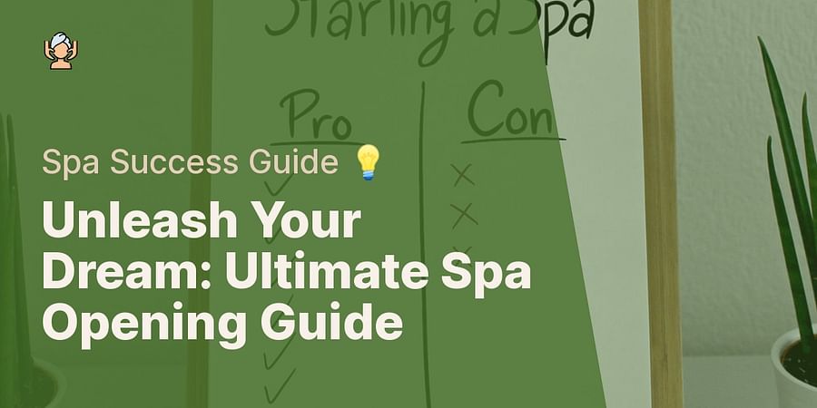 Unleash Your Dream: Ultimate Spa Opening Guide - Spa Success Guide 💡