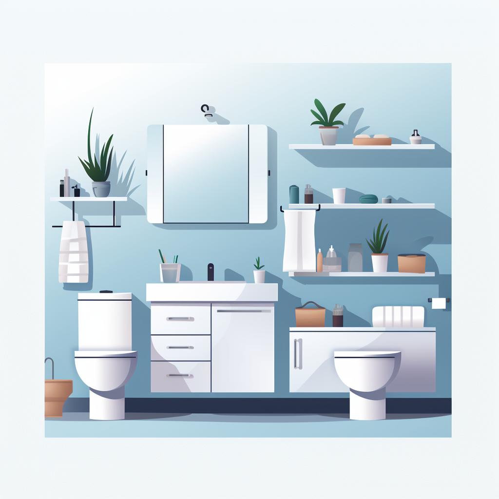 A clean and uncluttered bathroom with organized storage solutions